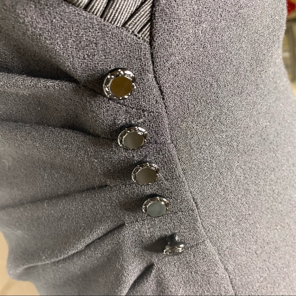 Paul & Joe's Strapless Black Wool Crepe Cocktail Mini Sweetheart Dress Women 6 - Picture 9 of 14